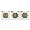 Image 1 : Set of 1906-1908 Silver Barber Half Dollar Coins