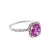 Image 1 : 14KT White Gold 2.07ct. Pink Sapphire and Diamond Ring