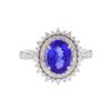 Image 2 : 14KT White Gold 1.77ct. Tanzanite and Diamond Ring