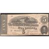Image 1 : 1864 $5 The Confederate States of America Note