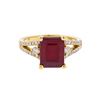 Image 2 : 14KT Yellow Gold 5.00ct Ruby and Diamond Ring