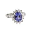 Image 1 : 14KT White Gold 2.50ct Tanzanite and Diamond Ring