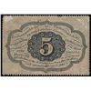 Image 2 : 1862 5 Cent No Mono w/ Perforated Edges 1st Issue Fractional Note