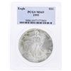 Image 1 : 1995 $1 American Silver Eagle Coin PCGS Graded MS69