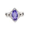 Image 2 : 14KT White Gold 1.75ct Tanzanite and Diamond Ring