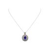 Image 2 : 14KT White Gold 3.88ct. Tanzanite and Diamond Pendant with Chain