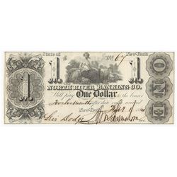 1840 $1 The North River Banking Co. Obsolete Bank Note