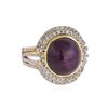 Image 1 : 14KT Yellow Gold 10.10ct. Star Ruby and Diamond Ring