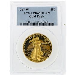 1987-W $50 American Gold Eagle Coin PCGS Graded PR69DCAM