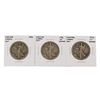 Image 1 : Set of (3) Walking Liberty Half Dollar Silver Coins