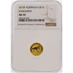 2015P $15 Australia Kangaroo Gold Coin NGC MS70