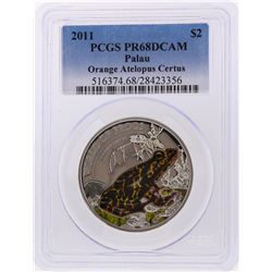 2011 $2 Republic of Palau Silver Coin PCGS PR68DCAM