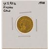 Image 1 : 1908 $2 1/2 Indian Head Quarter Eagle Gold Coin