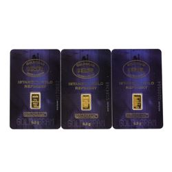 Set of (3) 0.5 Gram Istanbul Gold Refinery Cards