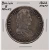 Image 1 : 1822 PTSPJ Bolivia 8 Reales Silver Coin