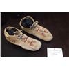 Image 1 : Beaded Moccasins from Flathead Reservation in Montana- 10"L