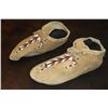 Image 6 : Beaded Cree Moccasins- Rocky Boy Reservation- 9" L X 3" W