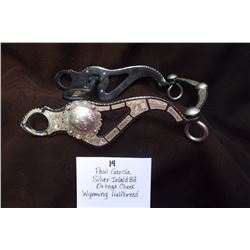 Paul Garcia Silver Inlaid Bit- Ortega Cheek- Wyoming  Halfbreed