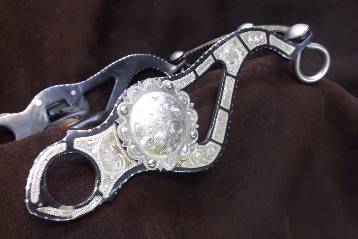 Paul Garcia Silver Inlaid Bit- Ortega Cheek- Wyoming Halfbreed