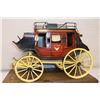 Image 3 : Original Hand Made Wells Fargo Stagecoach- Made and Signed by Miniature Builder Oscar Cortes in Cali