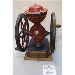 Enterprise MFG. Co. Philadephia, PA.- USA Coffee Grinder- No. 5- Wooden Drawer- 9.5" X 9.5" X 17"H
