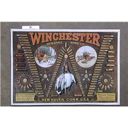 Tin Winchester Repeating Arms Advertising Sign- 23" X 16"