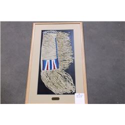 Beaded and Fringed Apache Pipe Bag- Frame 38" X 24"