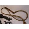 Image 13 : GS Garcia- Elko, Nev. Silver Inlaid Bit- Carmel Cheek- Spade- Rein Chains- Old Headstall with Nickel