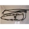 Image 1 : Garcia Nickel Inlaid Bit- Santa Barbara Cheek- Salinas Mouth- Rein Chains- One Ear Headstall with Ni