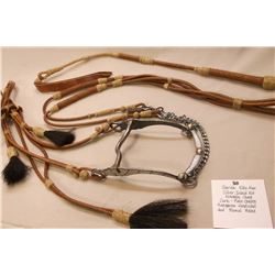 Garcia- Elko, Nev.- Silver Inlaid Bit- Nevada Cheek- Curb- Rein Chains- Kangaroo Headstall and Romal