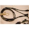 Image 6 : Deer Lodge Prison Made Hitched Horsehair Bridle with Matching Reins- Fulling Hitched including Poppe