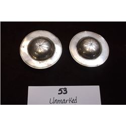 Unmarked Domed Silver Conchos 2 1/8"