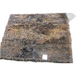 Matted Buffalo Hide- Leak Fur MFG. Co.  69" X 56"