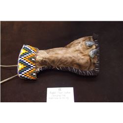 Beaded Plains indian Carrying Bag Made from and Elks Leg
