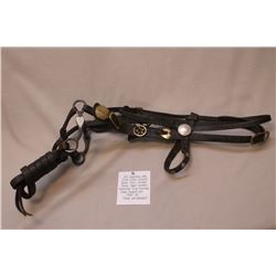 Old Headstall With Silver Dollar Conchos- Brass Star Chonchos- Brass Heart Conchos- Unmarked Silver 