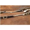 Image 6 : Unmarked Tapia Silver Inlaid Bit- El Toro Cheek- Spade- Rein Chains- One Ear Headstall with Silver B