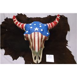 Buffalo Skull- Hand Painted by Boy Scouts in Lake Jackson, TX.