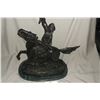 Image 3 : "The Buffalo Signal" By Frederic Remington- Bronze- Signed- Founder Authorized- Edition # 77-300- Ba