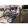 Image 1 : Two Wheel Cart-Rubber on Wood Spoke Wheels- Shafts