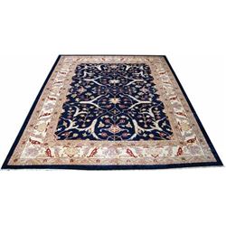Gorgeously contrasted Afghan Zigler Rug
