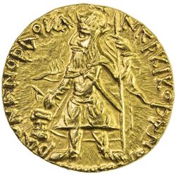 KUSHAN: Kanishka, ca. 127-151, AV dinar (7.96g). EF