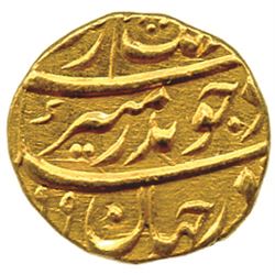 MUGHAL: Aurangzeb, 1658-1707, AV mohur (11.00g), Kabul, AH1099 year 32. EF