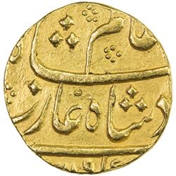 MUGHAL: Shah Alam Bahadur, 1707-1712, AV mohur (10.97g), Azimabad, AH1119 year one (ahad). VF