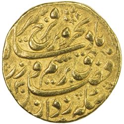 MUGHAL: Farrukhsiyar, 1713-1719, AV mohur (10.94g), Lahore, AH1130 year 7. VF