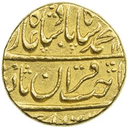 MUGHAL: Muhammad Shah, 1719-1748, AV mohur (10.90g), Shahjahanabad, year 10. EF