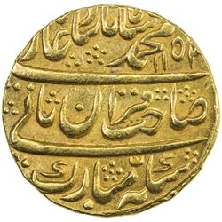 MUGHAL: Muhammad Shah, 1719-1748, AV mohur (10.82g), Shahjahanabad, AH1152 year 22. AU