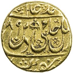 MUGHAL: Shah Alam II, 1759-1806, AV mohur (10.69g), Shahjahanabad, AH1189 year 17. VF