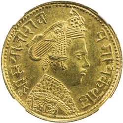 BARODA: Sayaji Rao III, 1875-1938, AV mohur, VS1959 (1902). NGC MS63