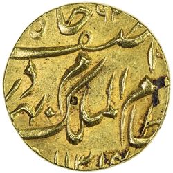 HYDERABAD: Mir Mahbub 'Ali Khan, 1869-1911, AV ashrafi (11.18g), AH1314. EF