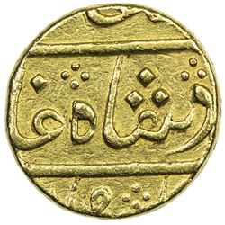 BOMBAY PRESIDENCY: AV mohur (11.58g), "Surat", year 4(6). VF